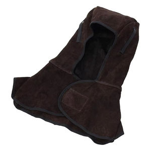 Vente en gros, personnalisable en usine, cagoule de soudeur en cuir croûte de qualité supérieure, respirante, ignifuge, imperméable et résistante au feu - Product Image 3