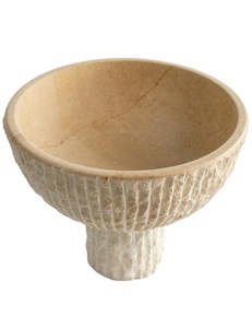 Centro de Mesa Moderno de Piedra Travertino Asimétrico para Cocina, Exhibición de Frutas, Decoración de Mesa para Hoteles y Restaurantes - Product Image 4