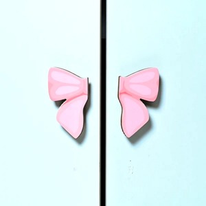 Poignée de porte en bois pour enfants, nœud rose, poignées de meuble fantaisie, bouton de commode, design contemporain, haute qualité, durable, chambre à coucher - Product Image 5