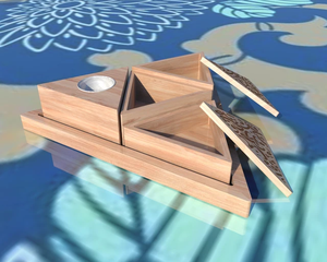 Juego de quemador de incienso árabe RoyalTimber, soporte de incienso de madera natural hecho a mano de lujo con un estilo árabe sofisticado - Product Image 6