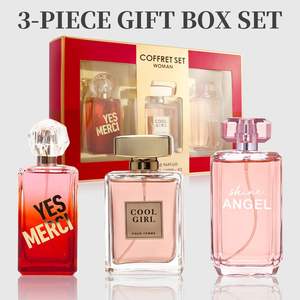 Coffret cadeau de parfum pour femme en 3 pièces, longue durée, 3 parfums différents, 3,4 fl.oz/bouteille, modèle D0100XUMSMW, vacances, rendez-vous, quotidien - Product Image 2