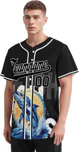 High Quality Men's <b>Baseball</b> & Softball Jersey with Custom Logo Short Sleeve Anti-Bacterial - Product Image 3