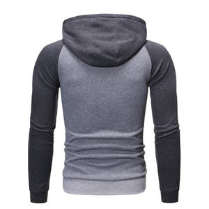 Sweat-shirt à capuche oversize de qualité supérieure, pull tricoté à manches longues, sweat-shirt bicolore streetwear pour homme - Product Image 6