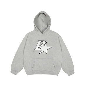 Men's Modern Puff Print Hoodie Comfortable Cotton Blend Sweatshirt for Casual <b>Fashion</b> OEM ODM Manufacturing - Product Image 4