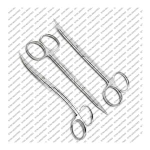 กรรไกรตัดเย็บผ้าก๊อตล์แมน ฟ็อกซ์ ซุปเปอร์คัท แบบโค้งสองด้าน ขนาด 13 ซม. ผลิตจากเหล็กกล้าไร้สนิมเยอรมัน สำหรับงานทันตกรรมและศัลยกรรม จำนวน 3 ชิ้น - Product Image 1