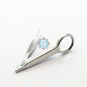 Pince à épiler grossissante de précision en argent de haute qualité Gray Rocks avec lentille en verre, en acier, 3,50'', garantie 1 an - Product Image 2