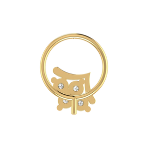 ต่างหูทองคำ 14K ทรงกลมเจียระไนแบบบริลเลียนท์ เพชรธรรมชาติ 0.08 กะรัต ดีไซน์ลายดอกไม้และใบไม้ รับรองโดย GIA สำหรับผู้หญิง - Product Image 5