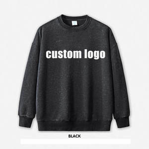 เสื้อสเวตเชิ้ตผู้ชายผ้าฝ้ายคุณภาพสูงสั่งทำพิเศษ ระบายอากาศได้ดี แห้งเร็ว ทรงโอเวอร์ไซส์ หนานุ่ม - Product Image 1