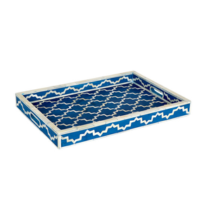 Handmade Bone Inlay Tray Hexagon Shape Decorative Premium Quality Customized Size and Shape Solid Bone inlay Tray - Product Image 3