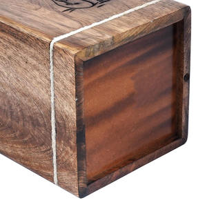 Eco-Friendly <b>Large</b> for Mango Wood <b>Box</b> Carved Wooden Urn for Human & Pet Ashes Columbarium Funeral Wholesale Supply - Product Image 5