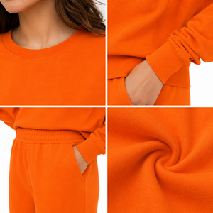 Sweat-shirt femme haut de gamme, vêtement décontracté, coupe ample, intérieur en polaire doux et respirant, tissu doux et chaud, mode quotidienne, confort. - Product Image 5