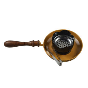 Quemador de incienso Bakhoor de acero inoxidable de alta calidad, purificador para el hogar, quemador de incienso Loban con mango de madera y base antideslizante - Product Image 4