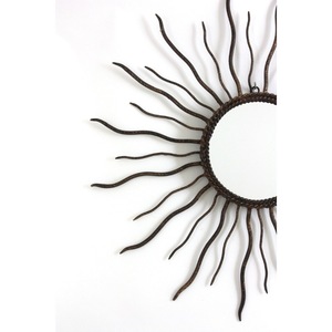 Miroir mural ovale en fer forgé fait main, style bohème, avec cadre décoratif - Product Image 4