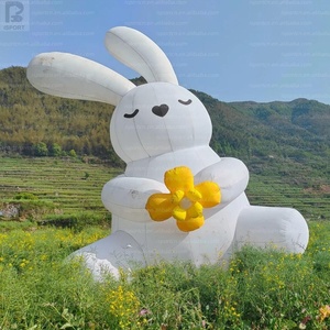 Conejo inflable gigante con luces LED, modelo de conejo de Pascua inflable para decoración de eventos/festivales/promoción de parques/fiestas/días festivos - Product Image 2