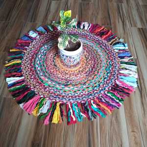 New Best Selling Marden Natural Jute Floor Mat Round Custom Size Handmade Braided <b>Rug</b> Customized Color for Home Office Hotel Use - Product Image 4