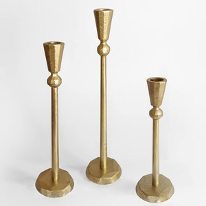 Luxury <b>Brass</b> Candle <b>Holder</b> for Dining Space Home Table Presentation Festive Occasion with Distinguished Interior Styling - Product Image 6