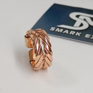 Bague de thérapie magnétique artisanale en cuivre pur, bijou artisanal réglable, moderne, traditionnel, antique, léger pour homme - Product Image 5
