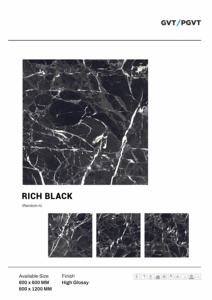 Azulejos de porcelana Suprem de alto brillo, tamaño 600x600, formato grande para decoración de interiores de oficinas, centros comerciales y espacios comerciales. - Product Image 4