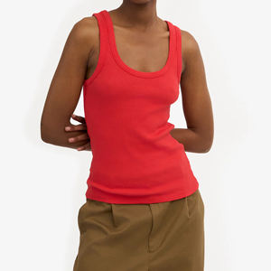 Camisetas sin Mangas para Mujer al por Mayor, de Alta Calidad, con Bordado Frontal Personalizado, Color Sólido, Spandex, Poliéster, Secado Rápido, Ecológicas - Product Image 2