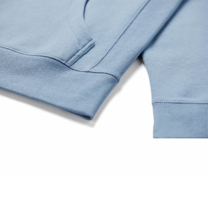 Sudadera con Capucha Azul Claro para Hombre, Corte Regular, Felpa de Algodón, con Bolsillo Canguro y Cordón Ajustable - Product Image 5