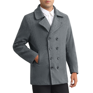 OEM ODM High Quality Latest Design Autumn/Winter Fashion Wear Custom Color Canvas Leather V-neck Breathable Trench Coat - Product Image 3