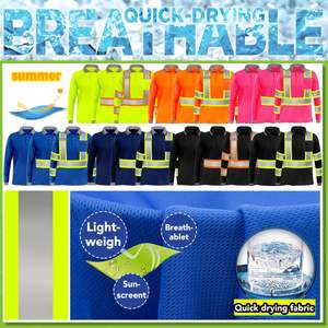 เสื้อโปโลแขนยาวสะท้อนแสงสำหรับทำงาน ปรับแต่งโลโก้ได้ เสื้อความปลอดภัยมองเห็นได้ชัดเจน มีกระเป๋าสำหรับชุดทำงาน - Product Image 6