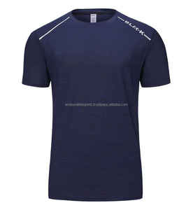 T-shirt en coton peigné à anneaux Hanes, design personnalisé, faible MOQ, tissu respirant, spandex, pour la salle de sport - Product Image 3