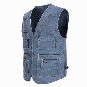 Gilet d'été léger en Denim pour hommes, veste sans manches en tissu de coton fin, gilet respirant, décontracté et à la mode pour tenue quotidienne - Product Image 3