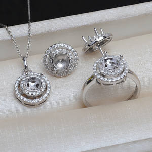 Componentes de Joyería de Plata S925 para DIY, Juego de Anillos Colgantes Giratorios, Soporte Hueco para Perlas de Cera de Abeja sin Aguja de 5.5-6 mm - Product Image 1