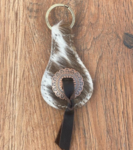 ใหม่สไตล์ตะวันตกร้อนขายผม Cowhide พวงกุญแจหนังหนังแท้พวงกุญแจรูปทรงที่ไม่ซ้ํากันหนังพวงกุญแจหรูหรา - Product Image 3