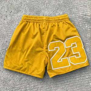 Nouveauté : Short de sport respirant et à séchage rapide, double tissu, crocheté sur mesure, avec poche intérieure, 2-en-1, pour la course et la gym, élastique - Product Image 6