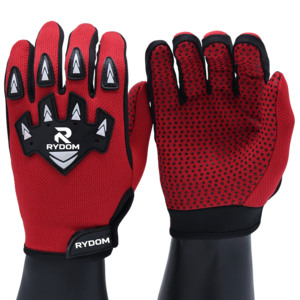 Guantes de Carreras de Dedo Completo Rojos Antideslizantes para Actividades al Aire Libre, Unisex, Resistentes, Anti-Impacto, para Mecánicos, Transpirables - Product Image 2