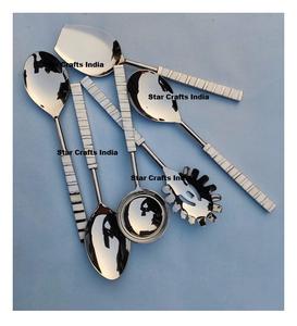 Juego de Cubiertos de Acero Inoxidable Negro, Cubertería Dorada con Cuchara, Tenedor y Cuchillo Plateados, Diseño Elegante de Cuchillo, Tenedor y Cuchara - Product Image 5