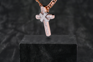 Colgante de Moissanita con Corte Baguette y Redondo, Diseño Cruzado, Estilo Hip Hop, Plata 925, Iced Out, Colgante de Fe Religiosa, Collar - Product Image 3