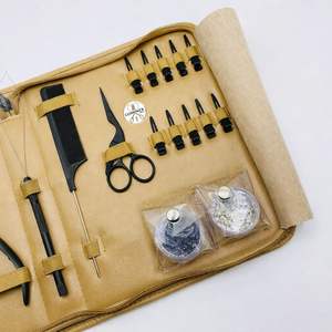 Kit d'outils pour extensions de cheveux : pinces, clips, ciseaux, fils et boîtes à perles - Product Image 3