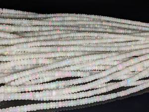 Cuentas de Cristal Natural Welo LUSTRE de 3-5mm, Forma de Pez Lisa, Blancas, Hilo de 16 Pulgadas, Alto Brillo, Etíopes, Sueltas, Premium, para Joyería DIY - Product Image 3