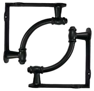 Nazarite Decorative Cast Iron Shelf Brackets Matte Black Heavy Duty - Product Image 4
