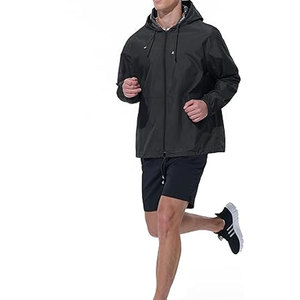 Men's Waterproof Rain <b>Jacket</b> Lightweight <b>Packable</b> Hooded Raincoat Windbreaker for Running Hiking Cycling Travel Outdoor Sports - Product Image 3