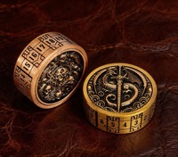 Cylindre rotatif pour dés de jeu D20 en métal, dés rotatifs portables pour jeux de rôle sur table
