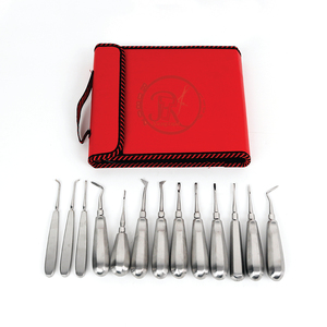 Juego de 13 Elevadores de Raíces Dentales de Acero Inoxidable para Cirugía Oral y Extracción de Dientes de ROBOZ TECH - Product Image 1