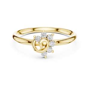 Anillo Elegante y Minimalista de Plata 925 con Baño de Oro Rosa y Moissanita para Mujer, Diseño Impermeable - Product Image 1