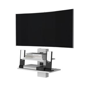 Minot Sleek Unité murale à double étagère Conception de gestion des câbles flottants - Product Image 4