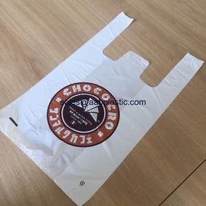 Custom Printed Everything Shopping <b>Bag</b> Cheap Price T Shirt Groceries PE Plastic <b>Bag</b> with Logo for Packaging for Gifts - Product Image 6