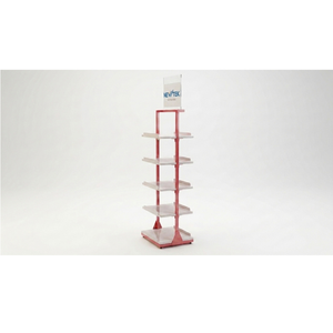 Présentoir métallique moderne avec revêtement en poudre, assemblage requis, pour produits de beauté (à plusieurs niveaux), pour supermarché au Vietnam, autoportant, divers modèles - Product Image 2