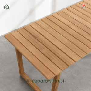 Expédition mondiale, table à manger d'extérieur en teck massif, taille personnalisée, OEM ODM, fabrication de meubles de luxe pour villas, hôtels, restaurants, patios - Product Image 3