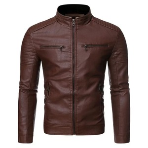Veste en cuir véritable respirante à manches longues pour homme, style streetwear, personnalisable, vente en gros - Product Image 1
