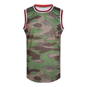 Últimos Diseños de Camisetas de Baloncesto Unisex con Estampado de Camuflaje, Logotipo Personalizado, Color Transpirable, Ropa Deportiva de Alta Calidad en Tallas Grandes - Product Image 1