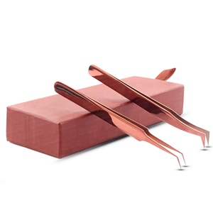 Boîte de rangement pour pinces à cils en velours, base à prise élastique, pinces à cils confortables, emballage avec logo - Product Image 1