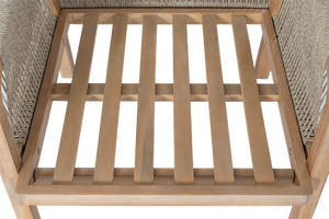 Juego de sillones de cuerda modernos de mejor valor Durable, cómodo marco de madera de acacia con cojines Patios al aire libre, hoteles de Vietnam - Product Image 5