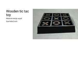 Jeu de Tic Tac Toe en bois éducatif pour enfants en gros avec logo personnalisé - Table d'activités d'apprentissage écologique - Product Image 2